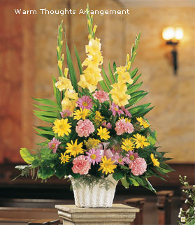 Warm Thoughts Sympathy Flower Arrangement